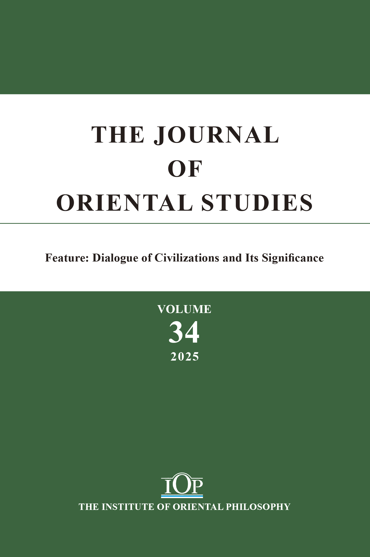 THE JOURNAL OF ORIENTAL STUDIES Vol.34